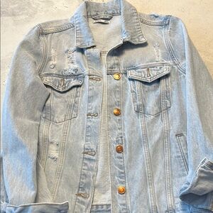 Dex Blue and Gold Jean Jacket Classic Design